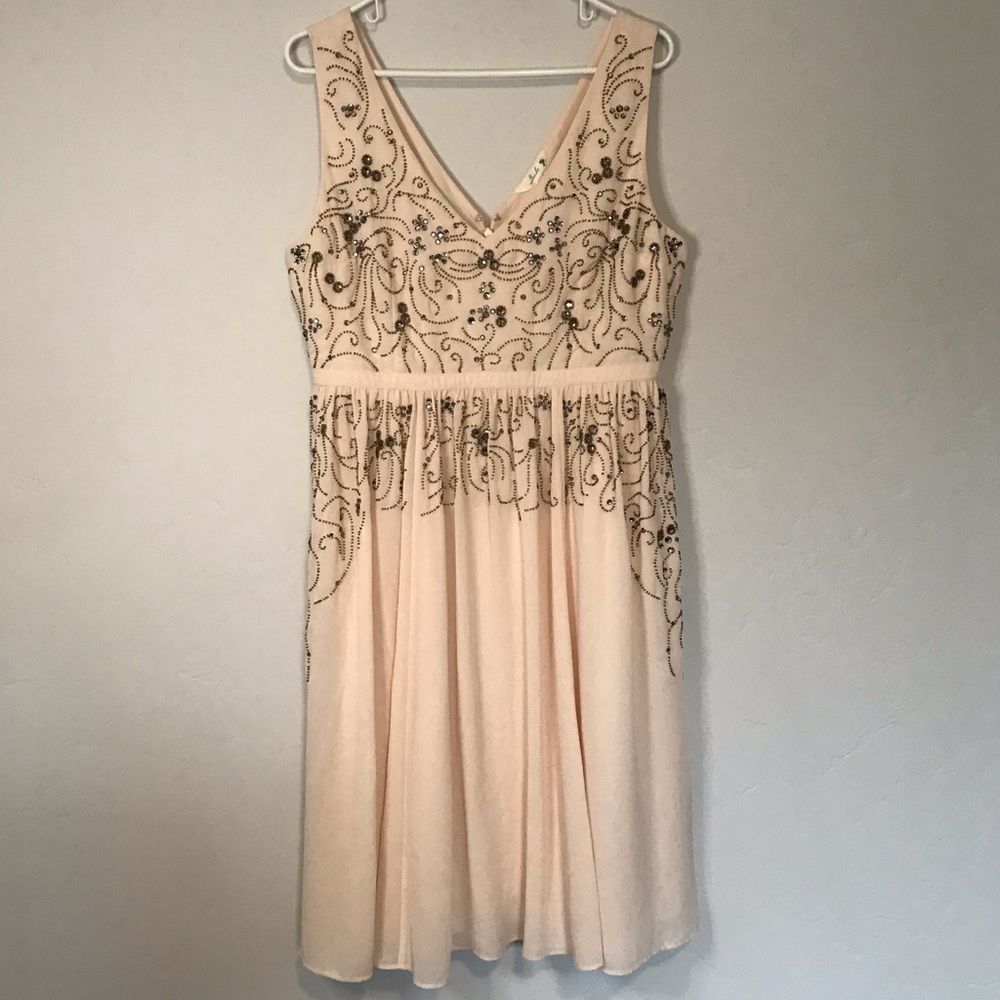 Geode Women’s Dress Pale Pink Beaded Detail